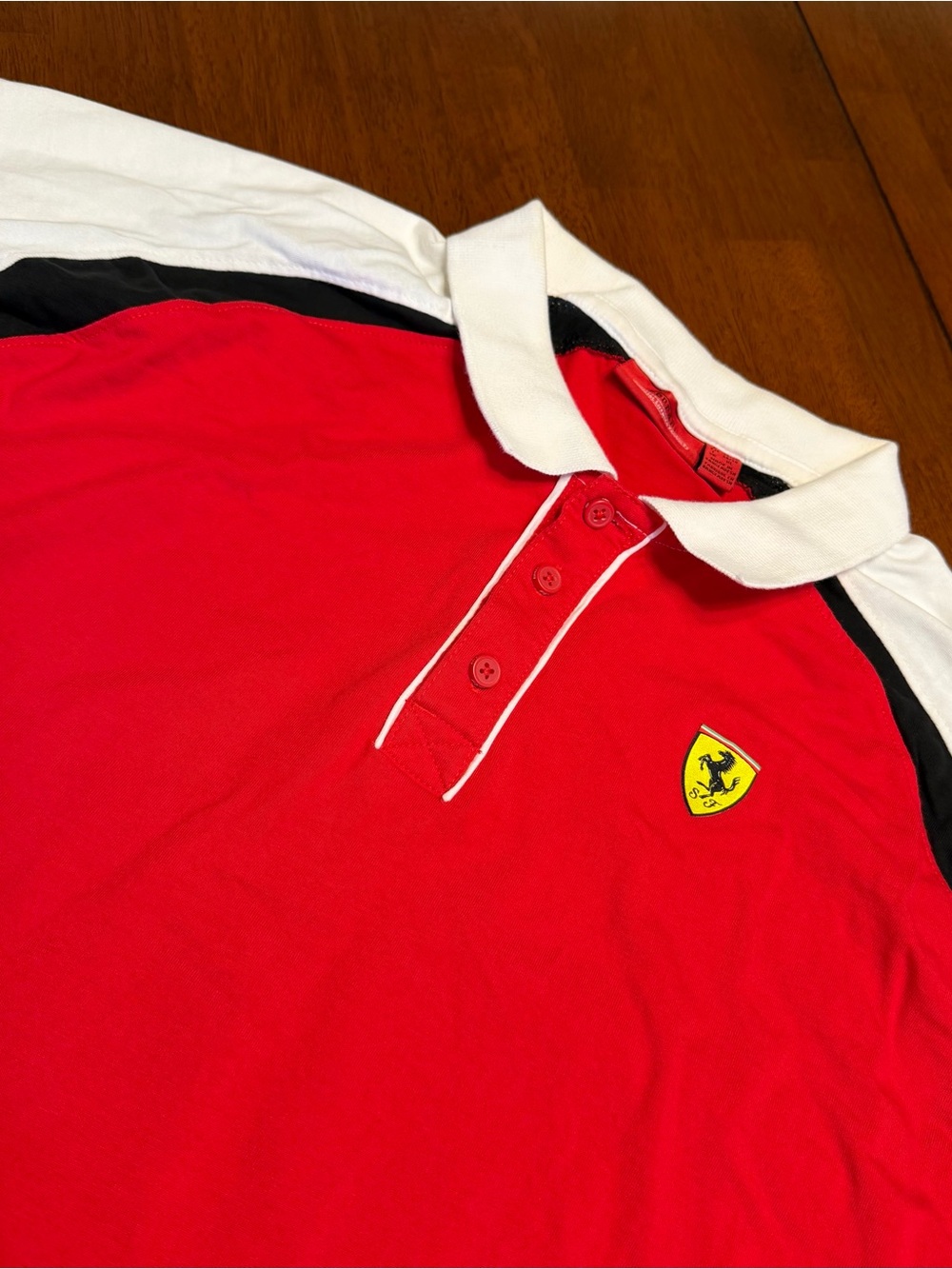 Official Ferrari Polo Shirt XL Red Scuderia Shield Logo Racing F1 Team Gear Moto